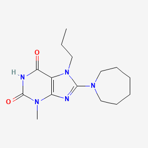 molecular formula C15H23N5O2 B5734435 8-(1-azepanyl)-3-methyl-7-propyl-3,7-dihydro-1H-purine-2,6-dione 