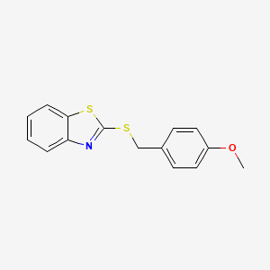 molecular formula C15H13NOS2 B5734454 2-[(4-methoxybenzyl)thio]-1,3-benzothiazole 