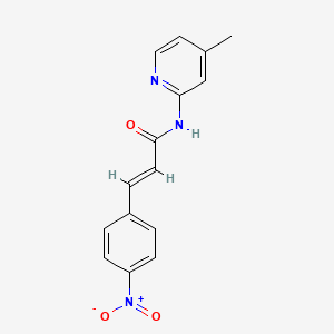 molecular formula C15H13N3O3 B5734477 N-(4-methyl-2-pyridinyl)-3-(4-nitrophenyl)acrylamide 