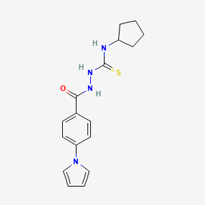 N-cyclopentyl-2-[4-(1H-pyrrol-1-yl)benzoyl]hydrazinecarbothioamide