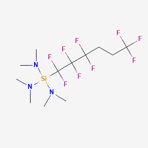 molecular formula C12H22F9N3Si B573452 N,N,N',N',N'',N''-Hexaméthyl-1-(1,1,2,2,3,3,6,6,6-nonafluorohexyl)silanetriamine CAS No. 186599-46-2