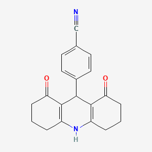 4-(1,8-dioxo-1,2,3,4,5,6,7,8,9,10-decahydro-9-acridinyl)benzonitrile