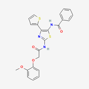 N-[2-{[(2-methoxyphenoxy)acetyl]amino}-4-(2-thienyl)-1,3-thiazol-5-yl]benzamide