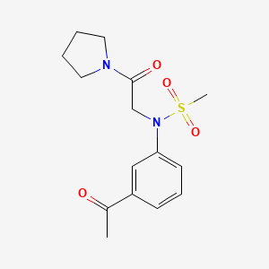 N-(3-acetylphenyl)-N-[2-oxo-2-(1-pyrrolidinyl)ethyl]methanesulfonamide