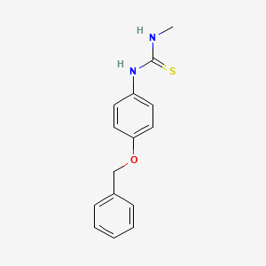 molecular formula C15H16N2OS B5734566 N-[4-(benzyloxy)phenyl]-N'-methylthiourea 