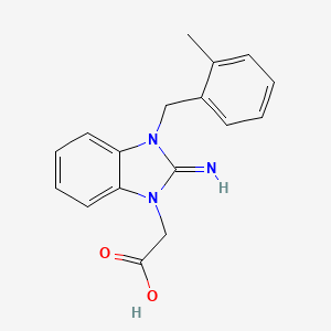 molecular formula C17H17N3O2 B5734569 [2-imino-3-(2-methylbenzyl)-2,3-dihydro-1H-benzimidazol-1-yl]acetic acid 