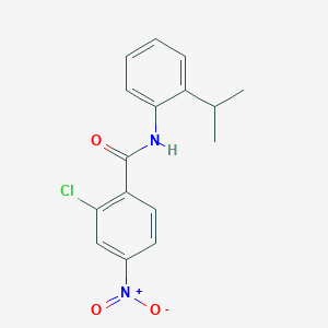 molecular formula C16H15ClN2O3 B5734578 2-chloro-N-(2-isopropylphenyl)-4-nitrobenzamide CAS No. 418775-52-7