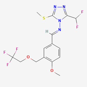 3-(difluoromethyl)-N-{4-methoxy-3-[(2,2,2-trifluoroethoxy)methyl]benzylidene}-5-(methylthio)-4H-1,2,4-triazol-4-amine