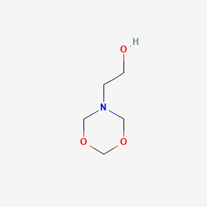 molecular formula C5H11NO3 B573462 2-(1,3,5-Dioxazinan-5-yl)ethan-1-ol CAS No. 193345-15-2