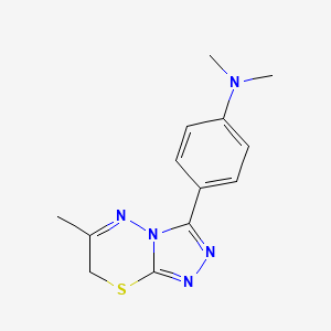 molecular formula C13H15N5S B5734628 N,N-dimethyl-4-(6-methyl-7H-[1,2,4]triazolo[3,4-b][1,3,4]thiadiazin-3-yl)aniline 