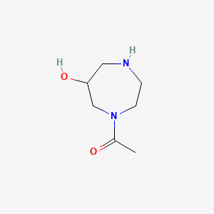 molecular formula C7H14N2O2 B573463 1-Acetyl-1,4-diazepan-6-ol CAS No. 191669-17-7