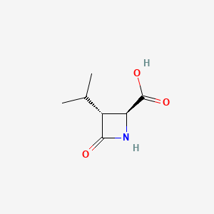 molecular formula C7H11NO3 B573465 (2S,3R)-3-Isopropyl-4-oxoazetidine-2-carboxylic acid CAS No. 172697-24-4