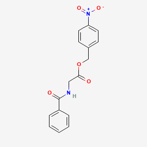 molecular formula C16H14N2O5 B5734689 4-nitrobenzyl N-benzoylglycinate 