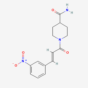 1-[3-(3-nitrophenyl)acryloyl]-4-piperidinecarboxamide