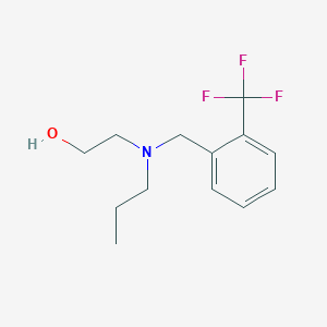 molecular formula C13H18F3NO B5734713 2-{propyl[2-(trifluoromethyl)benzyl]amino}ethanol 