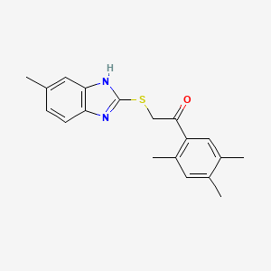 2-[(5-methyl-1H-benzimidazol-2-yl)thio]-1-(2,4,5-trimethylphenyl)ethanone