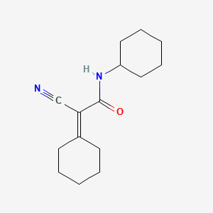 molecular formula C15H22N2O B5734764 2-cyano-N-cyclohexyl-2-cyclohexylideneacetamide 