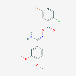 N'-[(5-bromo-2-chlorobenzoyl)oxy]-3,4-dimethoxybenzenecarboximidamide