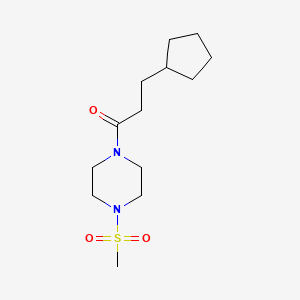 3-CYCLOPENTYL-1-[4-(METHYLSULFONYL)PIPERAZINO]-1-PROPANONE