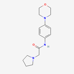 molecular formula C16H23N3O2 B5734825 N-[4-(4-morpholinyl)phenyl]-2-(1-pyrrolidinyl)acetamide 