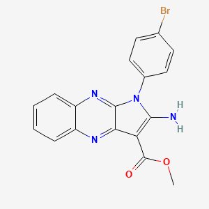 molecular formula C18H13BrN4O2 B5734846 methyl 2-amino-1-(4-bromophenyl)-1H-pyrrolo[2,3-b]quinoxaline-3-carboxylate 