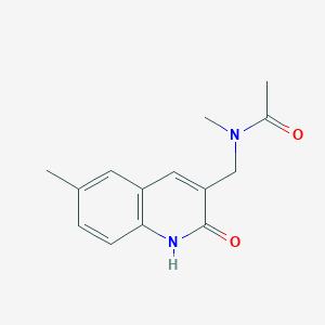 molecular formula C14H16N2O2 B5734853 N-[(2-hydroxy-6-methyl-3-quinolinyl)methyl]-N-methylacetamide 