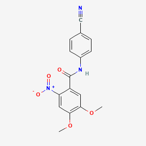 N-(4-cyanophenyl)-4,5-dimethoxy-2-nitrobenzamide