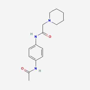 N-[4-(acetylamino)phenyl]-2-(1-piperidinyl)acetamide