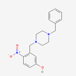 molecular formula C18H21N3O3 B5734874 3-[(4-benzylpiperazin-1-yl)methyl]-4-nitrophenol 