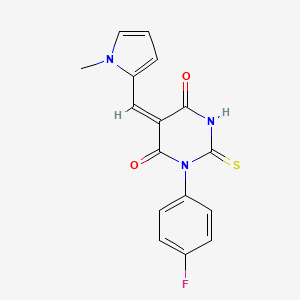 1-(4-fluorophenyl)-5-[(1-methyl-1H-pyrrol-2-yl)methylene]-2-thioxodihydro-4,6(1H,5H)-pyrimidinedione