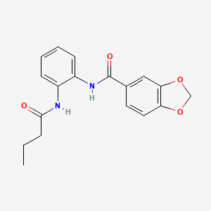 molecular formula C18H18N2O4 B5734930 N-[2-(butyrylamino)phenyl]-1,3-benzodioxole-5-carboxamide 