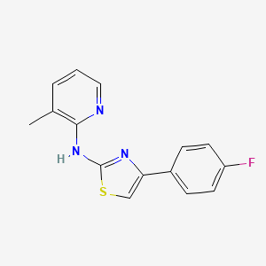 molecular formula C15H12FN3S B5734942 N-[4-(4-fluorophenyl)-1,3-thiazol-2-yl]-3-methylpyridin-2-amine 