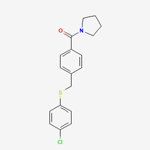 1-(4-{[(4-chlorophenyl)thio]methyl}benzoyl)pyrrolidine