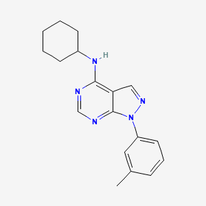 molecular formula C18H21N5 B5734987 N-cyclohexyl-1-(3-methylphenyl)-1H-pyrazolo[3,4-d]pyrimidin-4-amine 