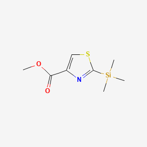 molecular formula C8H13NO2SSi B573499 Methyl 2-(trimethylsilyl)thiazole-4-carboxylate CAS No. 173979-04-9
