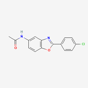 molecular formula C15H11ClN2O2 B5735001 N-[2-(4-chlorophenyl)-1,3-benzoxazol-5-yl]acetamide 