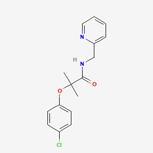 molecular formula C16H17ClN2O2 B5735037 2-(4-chlorophenoxy)-2-methyl-N-(2-pyridinylmethyl)propanamide 