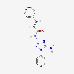 N-(5-amino-1-phenyl-1H-1,2,4-triazol-3-yl)-3-phenylacrylamide