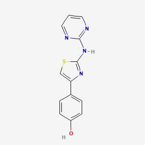 molecular formula C13H10N4OS B5735069 4-[2-(Pyrimidin-2-ylamino)-1,3-thiazol-4-yl]phenol 