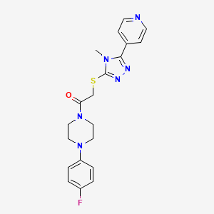 1-(4-fluorophenyl)-4-({[4-methyl-5-(4-pyridinyl)-4H-1,2,4-triazol-3-yl]thio}acetyl)piperazine