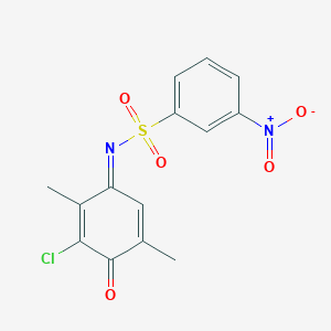 N-(3-chloro-2,5-dimethyl-4-oxo-2,5-cyclohexadien-1-ylidene)-3-nitrobenzenesulfonamide