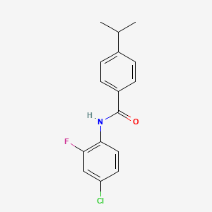 N-(4-chloro-2-fluorophenyl)-4-(propan-2-yl)benzamide