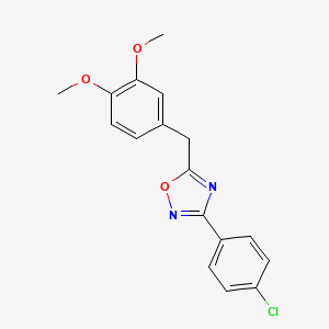 3-(4-chlorophenyl)-5-(3,4-dimethoxybenzyl)-1,2,4-oxadiazole