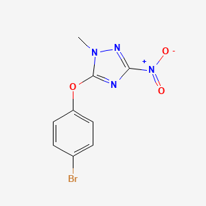 molecular formula C9H7BrN4O3 B5735188 5-(4-bromophenoxy)-1-methyl-3-nitro-1H-1,2,4-triazole 