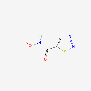 molecular formula C4H5N3O2S B573519 N-methoxy-1,2,3-thiadiazole-5-carboxamide CAS No. 183298-85-3