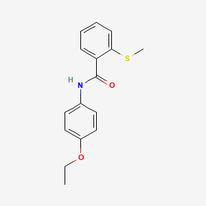 molecular formula C16H17NO2S B5735196 N-(4-ethoxyphenyl)-2-(methylthio)benzamide 