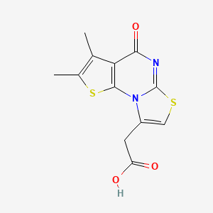 (2,3-dimethyl-4-oxo-4H-[1,3]thiazolo[3,2-a]thieno[3,2-e]pyrimidin-8-yl)acetic acid