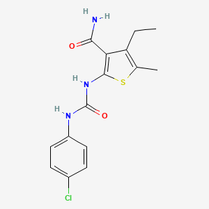 2-({[(4-chlorophenyl)amino]carbonyl}amino)-4-ethyl-5-methyl-3-thiophenecarboxamide