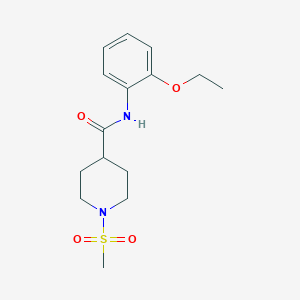 molecular formula C15H22N2O4S B5735274 N-(2-ethoxyphenyl)-1-(methylsulfonyl)-4-piperidinecarboxamide 