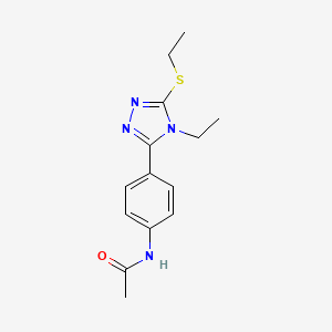 N-{4-[4-ethyl-5-(ethylthio)-4H-1,2,4-triazol-3-yl]phenyl}acetamide